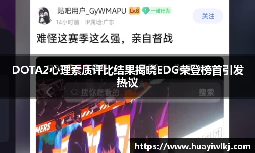 DOTA2心理素质评比结果揭晓EDG荣登榜首引发热议